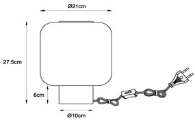 Lucide 45505/01/30 - Stolná lampa ELOISE 1xE27/40W/230V čierna
