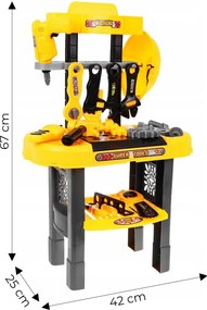 MULTISTORE Detský dielenský stôl s nástrojmi 23 dielov – pracovná dielňa pre deti 3+