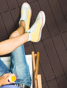 Gumová dlaždica COSMOPOLITAN 45 x 45 cm, hnedá, zosilnená 2,5 cm MHEU5100189