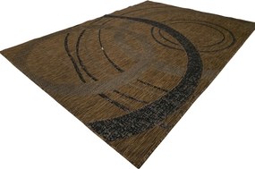 Koberec Eqos 0003 BROWN – hnedý obdĺžnik s geometrickým vzorom Rozmer: 160x220 cm