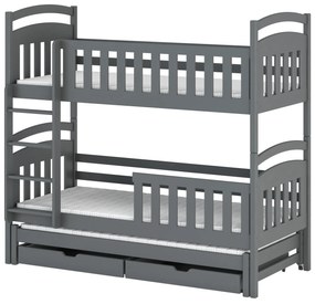 Detská posteľ 80 x 180 cm VIOLA (s roštom a úl. priestorom) (grafit). Vlastná spoľahlivá doprava až k Vám domov. 1013162