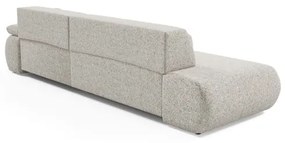 Rohová rozkladacia sedacia súprava s úložným priestorom do tvaru L PRATO pravá béžová