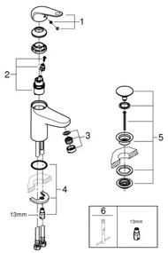 GROHE 24326001 - Umývadlová batéria SWIFT DN 15 veľkosť M lesklý chróm