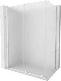 Mexen Velar, sprchový kút s posuvnými dverami 140 x 75 cm, 8mm sklo námraza, biela matná, 871-140-075-31-20