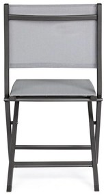 Sivá kovová záhradná stolička Elin – Bizzotto