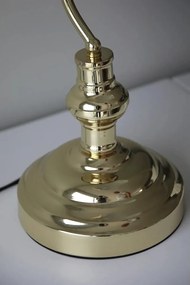 Stolová lampa v mosadznej farbe so skleneným tienidlom (výška 42 cm) Bankers – Markslöjd