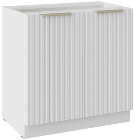 Kuchynská Skrinka Tuluza 80D 2F BB biely mat lamel