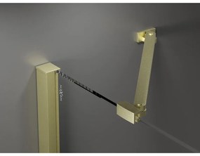 Mexen Velar Duo, posuvné dvere do otvoru 170x200 cm, 8mm číre sklo, zlatá matná, 871-170-000-02-55
