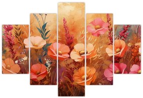 Obraz - Lúčne kvety, maľba (150x105 cm)