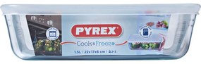 Pyrex Dóza sklenená Cook & Freeze 1,5 l, 22 x 17 x 6 cm, 1,5 l