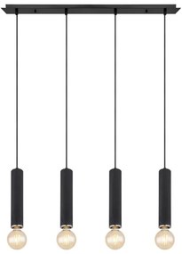 Globo 15499-4H - Luster na lanku MARION 4xE27/60W/230V čierne drevo