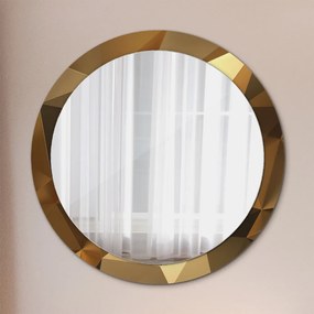 Okrúhle ozdobné zrkadlo Abstrakcia zlata fi 90 cm