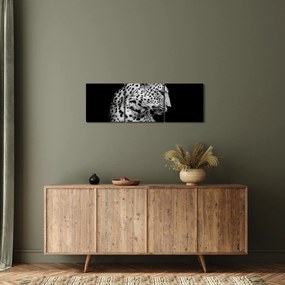 Obraz - Leopard (s hodinami) (90x30 cm)