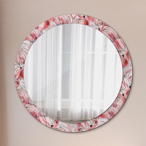 Okrúhle ozdobné zrkadlo Horiaci vzor fi 90 cm