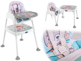 IKO Detská stolička na kŕmenie 3v1 - modrá
