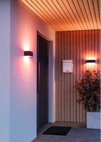 Eglo 901956 - LED RGBW stmievateľné vonkajšie nástenné svietidlo SANIA-Z LED/10W/230V IP55 čierne