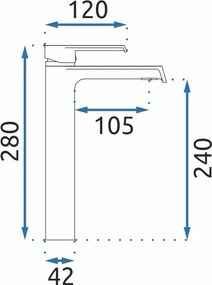 Rea Hass - vysoká umývadlová batéria, čierna, REA-B9966