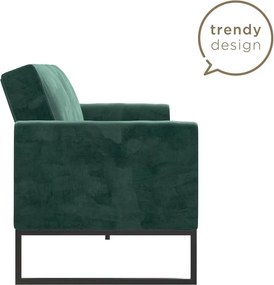 Zelená rozkladacia pohovka 217 cm Adley - CosmoLiving by Cosmopolitan