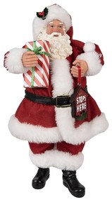 Vianočné dekorácie Santa Claus s darčekom - 16*8*28 cm