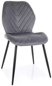 Stolička Mike Velvet sivá