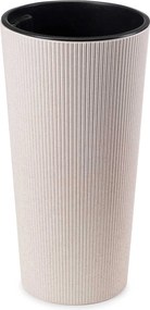 PLASTOVÝ KVETINÁČ URBANIKA ECO SADA 2KS 57X30 CM+46,6X25,5 CM BÉŽOVÁ