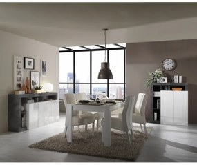 Komoda LENOR biela/antracit