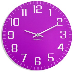 Dekorstudio Moderné nástenné hodiny Facile purpurové