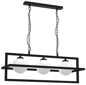 Luster na reťazi DIEGO 3xE14/40W/230V čierna