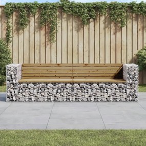 Záhradná lavica gabiónový dizajn 244x71x65,5cm impreg. borovica 3196241