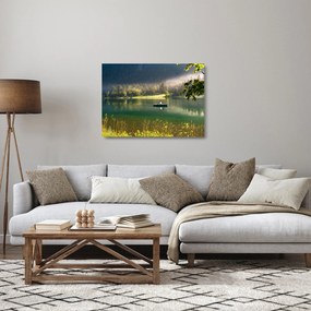 Sklenený obraz jazera (70x50 cm)