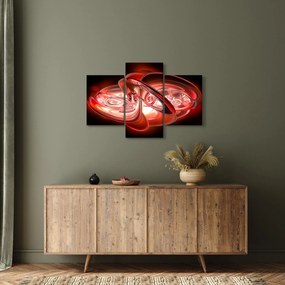 Obraz - červené tvary (90x60 cm)