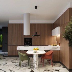 Čierne závesné svietidlo ø 35 cm Vito – Sollux