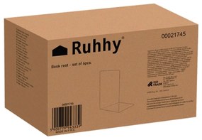 Zarážka na knihy - 6ks, transparentné plexisklo RUHHY