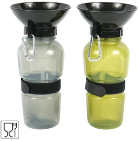 Cestovná fľaša s miskou pre psov 500 ml DOGS - viac farieb Farba: Sivá