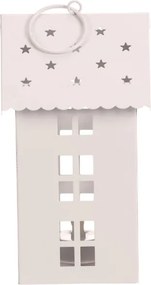 Lampáš domček s LED osvetlením biely LUC324-M