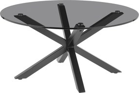 XXXLutz KONFERENČNÝ STOLÍK, sivá, čierna, kov, sklo, 82/82/40 cm Xora - Stolíky do obývačky - 002465005102
