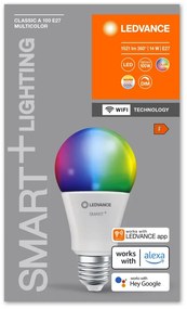 LED žiarovka E27 A100 14W 1521lm RGBW SMART+ WiFi stmievateľná Classic LEDVANCE