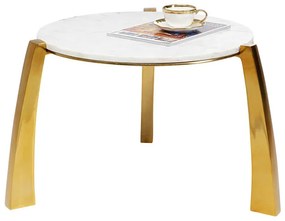 Kala konferenčný stolík zlato-biely Ø51 cm