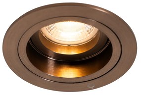 Sada 6 zapustených bodových svetiel tmavý bronz okrúhle nastaviteľné - Chuck