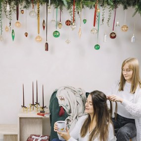 Bella Rose Sklenená vianočná ozdoba Oliva Zelená Lesk