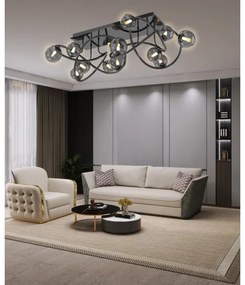 Wofi 9014-1205 - LED Prisadený luster NANCY 12xG9/3,5W/230V čierna/chróm