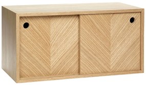 Nástenná polica z dubového dreva Hübsch Herringbone