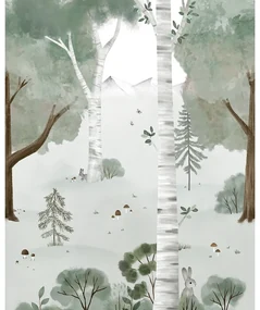 Detská tapeta 200 cm x 248 cm Birch Forest – Lilipinso