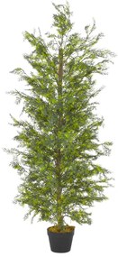 Umelá rastlina strom cyprus s kvetináčom zelená 150 cm