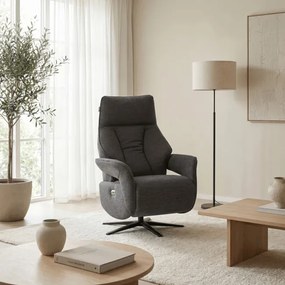 Polohovacie kreslo sivé, elektrické TV-B3973 GREY2