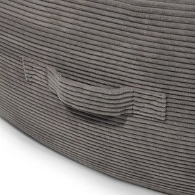 Tmavohnedý menčestrový sedací vak Roll 190 – SLOWDOWN