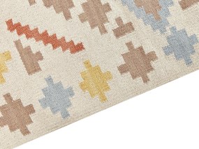 Bavlnený kelímový koberec 160 x 230 cm viacfarebný ATAN Beliani