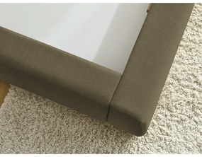 Tmavozelená čalúnená dvojlôžková posteľ s úložným priestorom s roštom 160x200 cm Jagna – Bobochic Paris