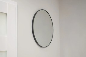 Čierne okrúhle zrkadlo LEOBERT - rôzne veľkosti Priemer zrkadla: 80 cm