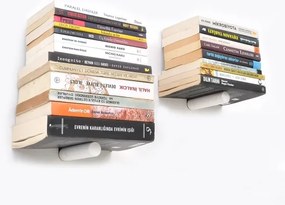 SADA 2x Nástenná polica 15x21 cm čierna/biela